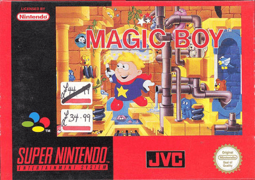 Magic Boy box art for Super Nintendo